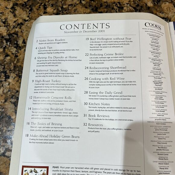 Vintage Cooks Illustrated Cooking Recipe Magazine November December 2001 - Picture 2 of 3